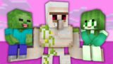 Poor Baby Zombie and Golem – Touching Story – Minecraft Monster School
