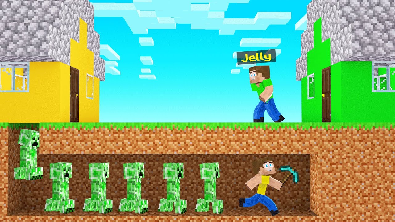 REVERSE CREEPER TROLL On Jelly In Minecraft! (Bee Town) Minecraft videos