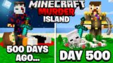 Surviving 100 Days on the Minecraft Murder Island.. 500 Nights Later