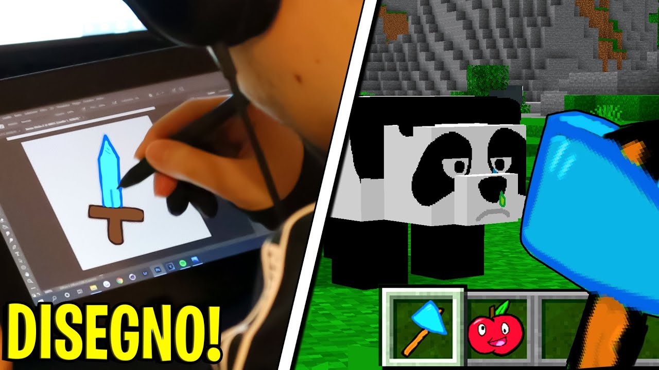 HO DISEGNATO LA GRAFICA DI MINECRAFT COME UN CARTONE ANIMATO