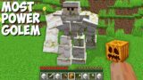 How to SPAWN POWERFULEST GOLEM in Minecraft ? BOSS OF THE GOLEMS !