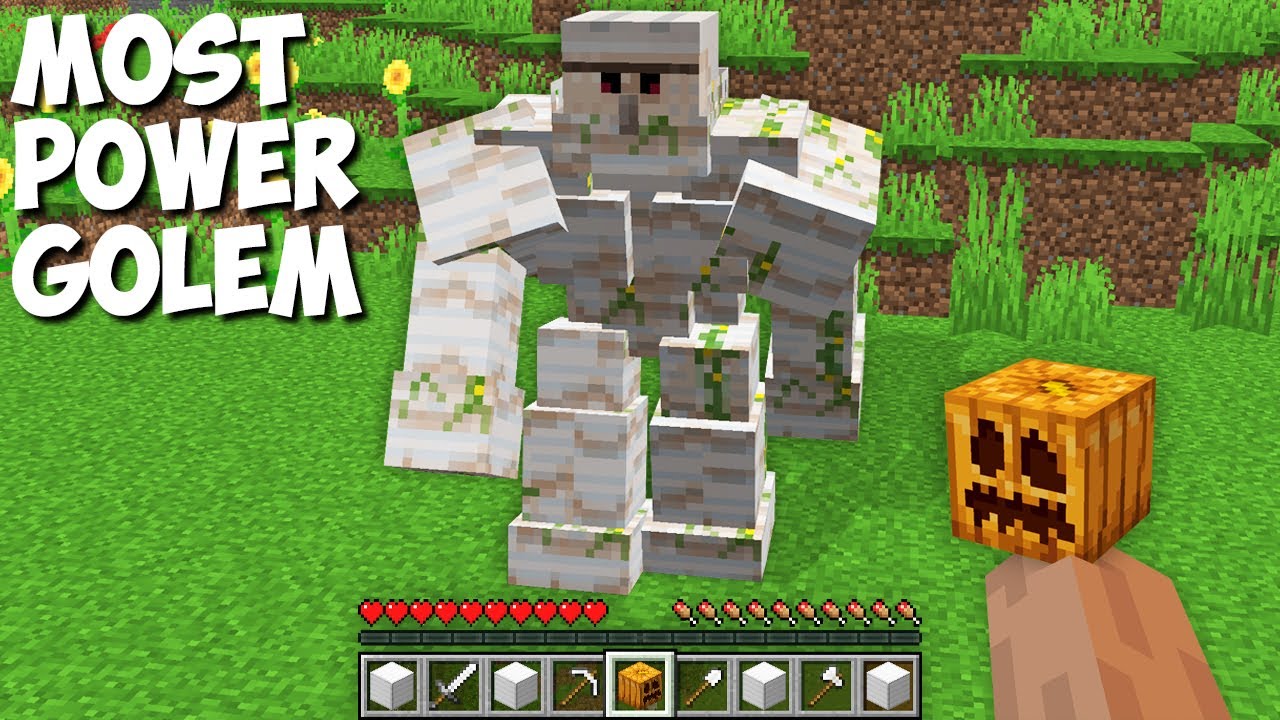 How to SPAWN POWERFULEST GOLEM in Minecraft ? BOSS OF THE GOLEMS