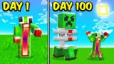 I Survived 100 Days In IMPOSSIBLE Minecraft!