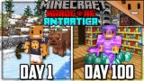 I Survived 100 Days in ANTARCTICA in Hardcore Minecraft… Here's What Happened