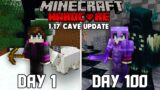 I Survived 100 Days in the 1.17 Cave update in Minecraft Hardcore