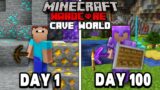 I Survived 100 Days of Hardcore Minecraft, In a Cave Only World… Here's What Happened