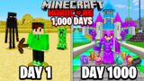 I Survived 1000 Days in HARDCORE Minecraft…