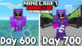 I Survived 700 Days Of Hardcore Minecraft, In an Ocean Only World…
