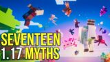 Minecraft 1.17 Seventeen Caves & Cliffs Update Myths [Minecraft Myth Busting 131]