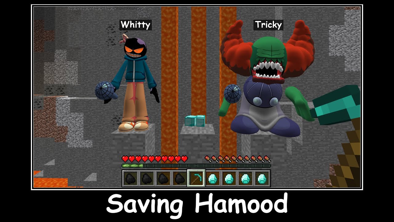 Minecraft FNF Whitty vs Tricky Saving Hamood And Avocados from Mexico