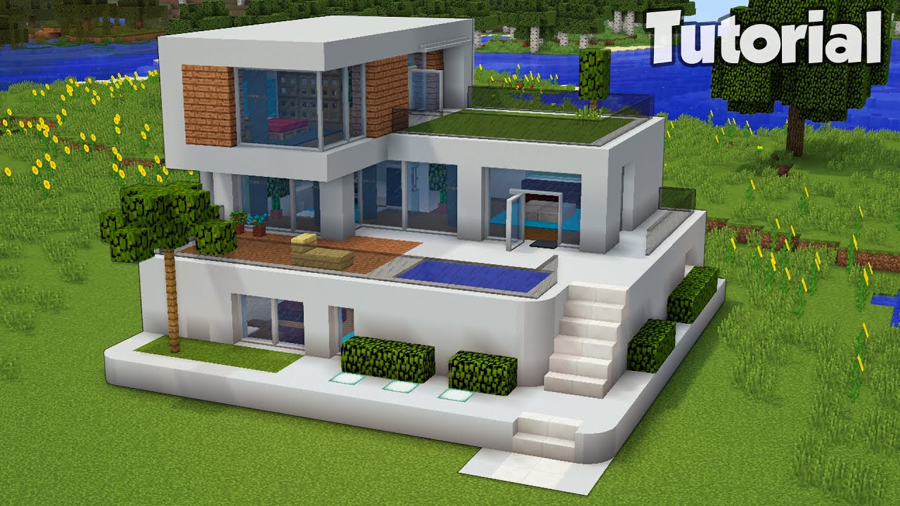 Minecraft: How to Build a Large Modern House Tutorial (Easy ...