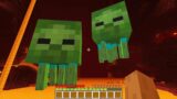 ZOMBIE PORTAl in MINECRAFT l Zombie world and Lucky moments #Shorts