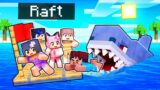 5 KIDS On A RAFT In Minecraft!