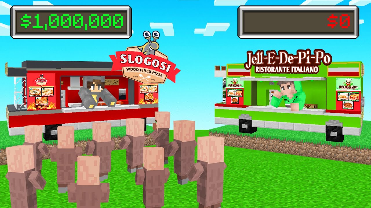 Build The BEST FOOD TRUCK Challenge! (Minecraft) - Minecraft videos