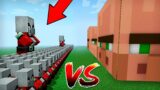 CASTLE OF VILLAGERS VS PILLAGERS in Minecraft battle noob vs pro