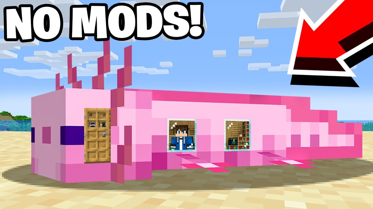 How To Live Inside an Axolotl in Minecraft Tutorial! (Easy) Minecraft