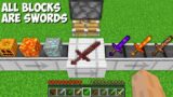How to TURN ALL BLOCKS INTO SWORDS in Minecraft ? NEW BLOCK SWORDS !