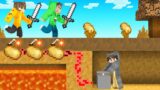 Hunters VS Speedrunner In A POTATO WORLD! (Minecraft)