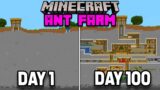 I Survived 100 Days In a Minecraft ANT FARM (Here's What Happened)