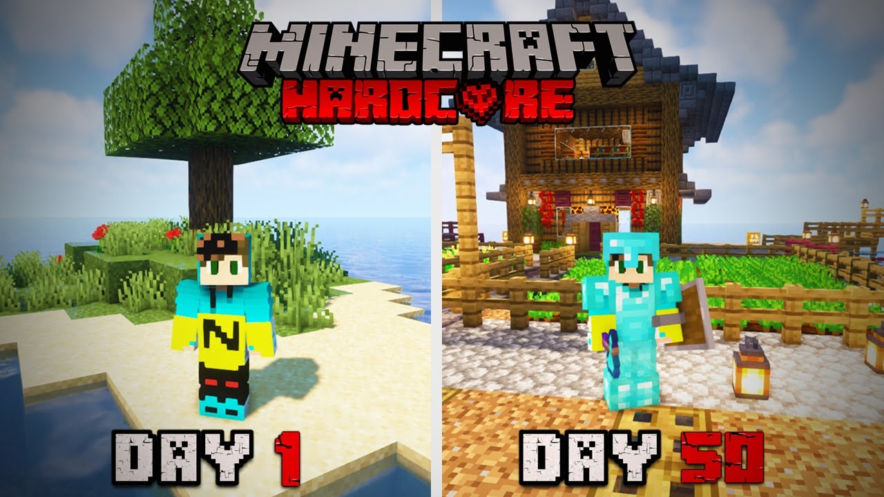 I Survived 100 Days On A SURVIVAL ISLAND in Minecraft HARDCORE (Part 1 ...