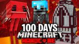 I Survived 100 Days as a WITHER SKELETON in Hardcore Minecraft.. Here's What Happened..