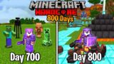 I Survived 800 Days in HARDCORE Minecraft