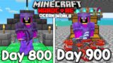 I Survived 900 Days Of Hardcore Minecraft, In an Ocean Only World…