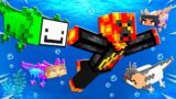 Minecraft but YouTubers are Axolotls…