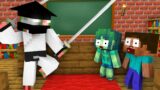 Monster School : Brave Pigman Samurai Challenge – Minecraft Animation