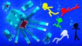 Stickman VS Minecraft: Glowsquid – AVM Shorts Animation