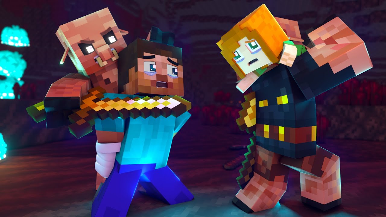 The minecraft life of Steve and Alex The Nether Minecraft animation Minecraft videos