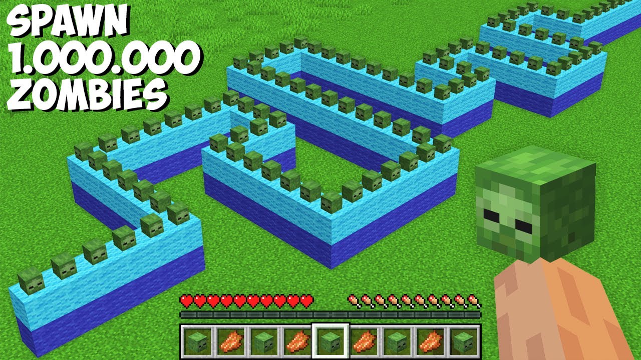 What if you SPAWN 1,000,000 ZOMBIES AT ONCE in Minecraft ? HOW TO