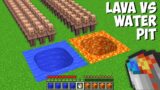 Which PIT IS BETTER LAVA VS WATER in Minecraft ? STRANGEST PASSAGE !