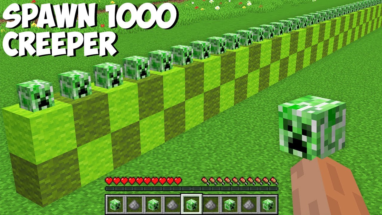 You CAN SPAWN 1000 CREEPERS AT ONCE in Minecraft ! HOW TO SUMMON