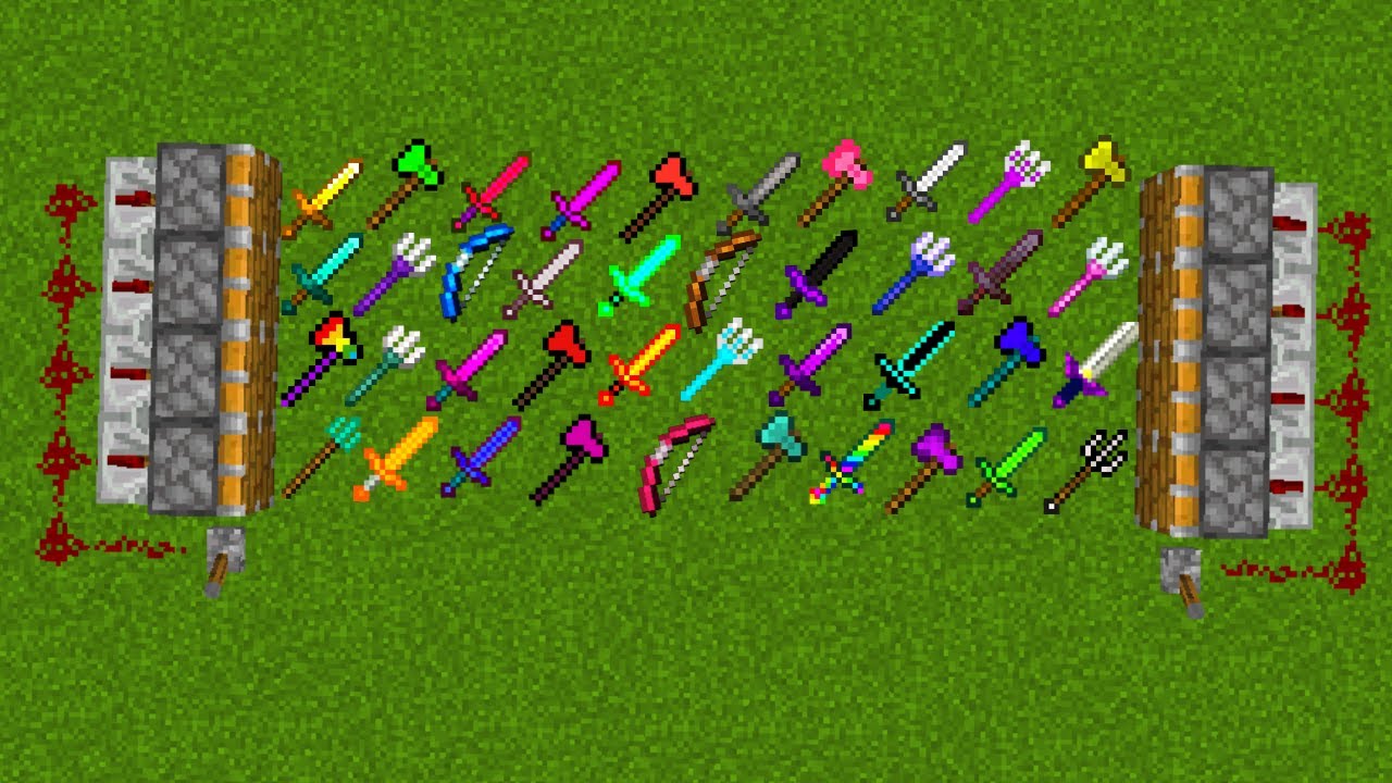 All Minecraft Weapons Combined Minecraft Videos   All Minecraft Weapons Combined 