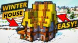 Easy Winter House in Minecraft: Timelapse