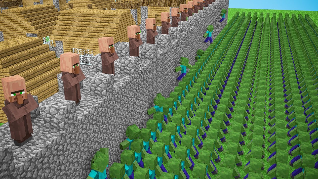 HOW to PLAY as a ZOMBIE in Minecraft ? Zombie Apocalypse vs Village