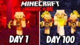 I Survived 100 Days as a PIGLIN in Hardcore Minecraft… Minecraft Hardcore 100 Days