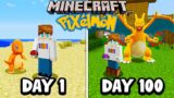 I Survived 100 Days in Minecraft PIXELMON… Here’s What Happened