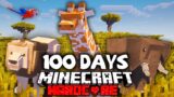 I Survived 100 Days in a Safari in Minecraft…