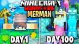 I Survived 100 Days of Hardcore Minecraft as a MERMAN in a MODDED Ocean World