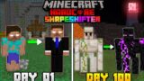 I survived 100 days in minecraft hardcore as a shapeshifter || 100 days as a shapeshifter || wiz x