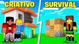 MODO CRIATIVO VS SURVIVAL NO MINECRAFT!