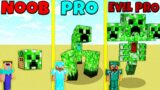 Minecraft Battle: NOOB vs PRO vs EVIL PRO: CREEPER MUTANT BUILD CHALLENGE / Animation