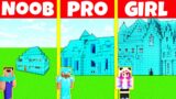 Minecraft Battle: NOOB vs PRO vs GIRL: DIAMOND HOUSE BUILD CHALLENGE / Animation