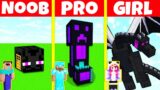 Minecraft Battle: NOOB vs PRO vs GIRL: ENDER HOUSE BUILD CHALLENGE / Minecraft Animation