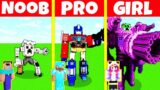 Minecraft Battle: NOOB vs PRO vs GIRL: ROBOT BUILD HOUSE CHALLENGE / Minecraft Animation