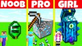 Minecraft Battle: NOOB vs PRO vs GIRL: TREASURE HOUSE BUILD CHALLENGE / Animation