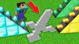 Minecraft NOOB vs PRO:WHY NOOB PLACED RAREST TREASURES IN BIGGEST SWORD FORM Challenge 100% trolling