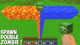 This is a SUPER SECRET WAY TO SPAWN DOUBLE ZOMBIE in Minecraft ! BIGGEST LAVA WATER ZOMBIE !